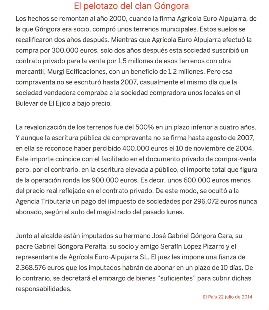 el pelotazo del clan góngora